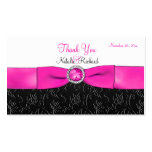 Black, Hot Pink, and White Wedding Favour Tag