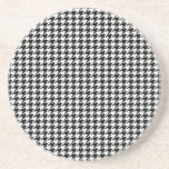 Black Houndstooth Drink Coaster