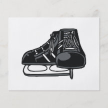 black ice hockey skates graphic personalized flyer