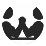 black Indian wrestling icon Round Sticker