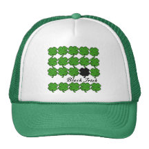 Black Irish with Shamrocks Apparel Mesh Hats
