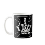 Black Iron Cross Middle Finger Coffee Mug