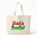 Black is Beautiful Pan-African Flag Tote Bag