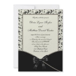 Black Ivory Cream Damask Wedding
