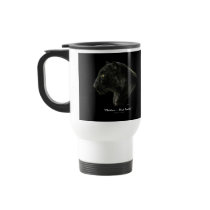 Black Jaguar Big Cat MAKE MINE BLACK! Travel Mugs