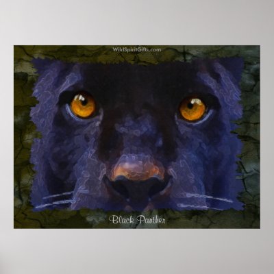 BLACK JAGUAR ~ BLACK PANTHER larger Art Print by RavenSpiritPrints