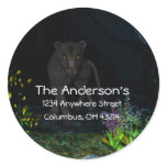 Black Jaguar in the Woods Address Labels stickers