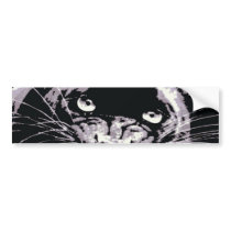 Black Jaguar Panther Bumper Sticker
