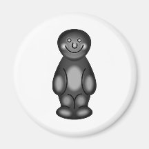 Black Jelly Baby Refrigerator Magnet