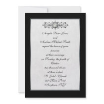 Black Jewel Wedding Invitation