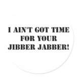 Black Jibber Jabber Stickers