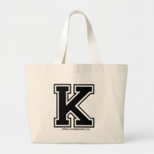Black K Canvas Bag