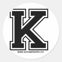 Black K Stickers