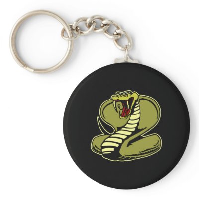 Black King Cobra Key Chain by WhiteTiger_LLC