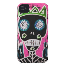 Black King Sugar Skull Angel Case-Mate iPhone 4 Cases