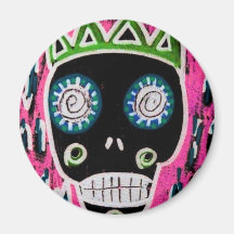 Black King Sugar Skull Angel Fridge Magnets