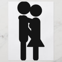 black kissing love icon flyer