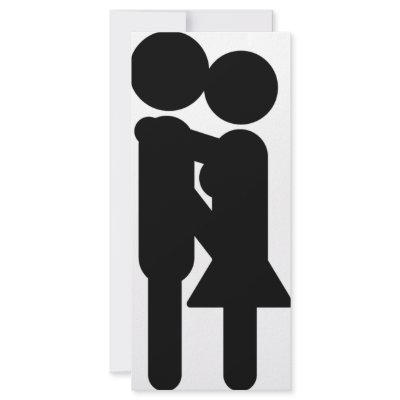 black kissing love icon rack card template by TomaniacLines