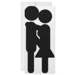 black kissing love icon rack cards