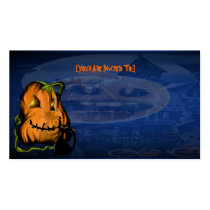 Black Kitty N Pumpkin  invitation_4x925_horizon... Business Cards