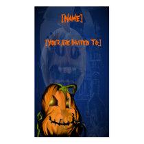 Black Kitty N Pumpkin  invitation_4x925_vertica... Business Card