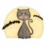 Black Kitty w/ Bats Photo Cut Outs
