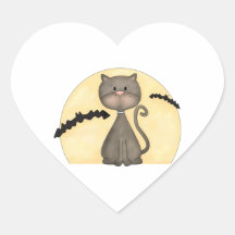 Black Kitty w/ Bats Sticker