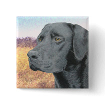 Black Lab Pinback Button