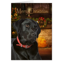 Black Lab Christmas Card