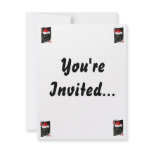 Black lab dog nose with santa hat photograph personalized invitation
