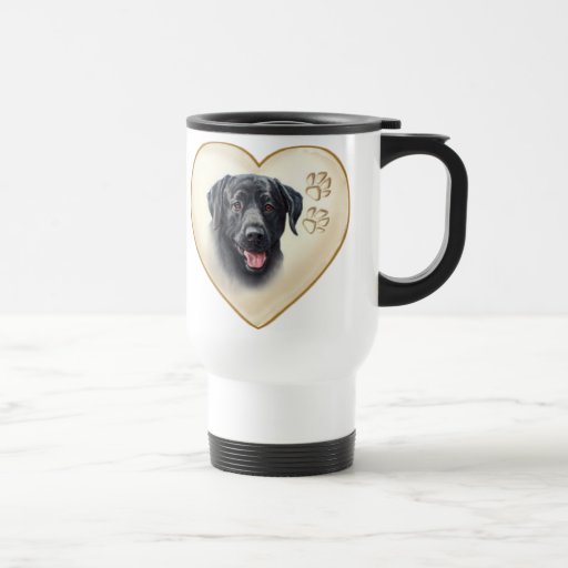 Black Lab Dog Travel Coffee Mug Cup Zazzle