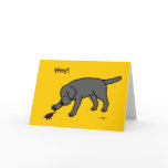 Black Lab Friendly Cartoon Black Labrador Cards