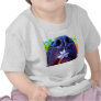 Black lab mix nose, small purple flower picture shirt