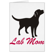 Black Lab Mum Greeting Cards