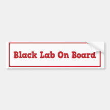 Black Lab On Board Bumper Sticker