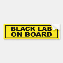 Black Lab on Board Bumper Stickers