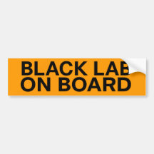 Black Lab on Board Custom Bumper Stickers