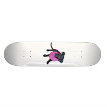 Black Lab Pink Bandanna Puppy image Skate Deck