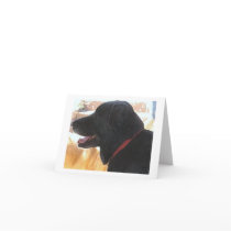 Black Lab Portrait - Ranch Dog Lover - Blank Greeting Cards