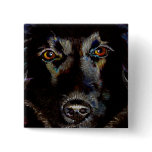 Black Lab Retriever art beautiful dog painting Pinback Button