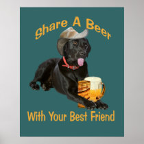 Black Lab  Shares A Beer