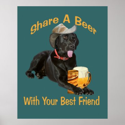 Black Lab  Shares A Beer by friskybiz