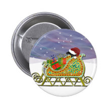 Black Lab Sleigh Christmas Pins