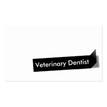 Black Label Veterinary Dentist Business Card