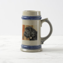 Black Labradoodle #1 Stein Coffee Mugs