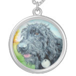 Black Labradoodle Pendants