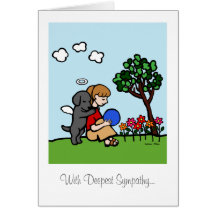 Black Labrador Angel with Love Card