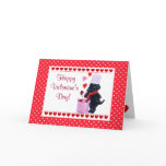 Black Labrador Chef Painting Valentine Greeting Cards