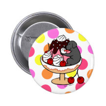 Black Labrador & Ice Cream Sundae Pins