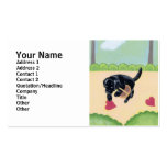 Black Labrador in the forest Business Card Templates